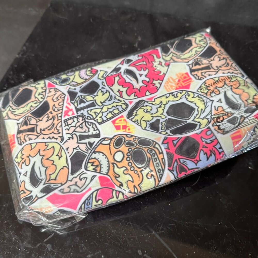 Luchador  Mask Neon makeup case  NWT NIB Stocking Stuffer